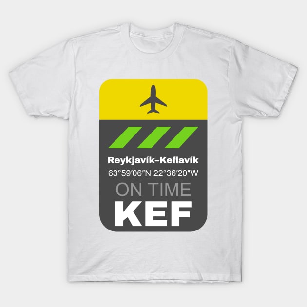 Reykjavik Keflavik KEF T-Shirt by Woohoo